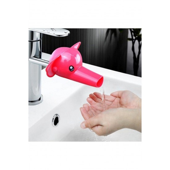 Fil Figürlü Musluk Başlığı Pembe